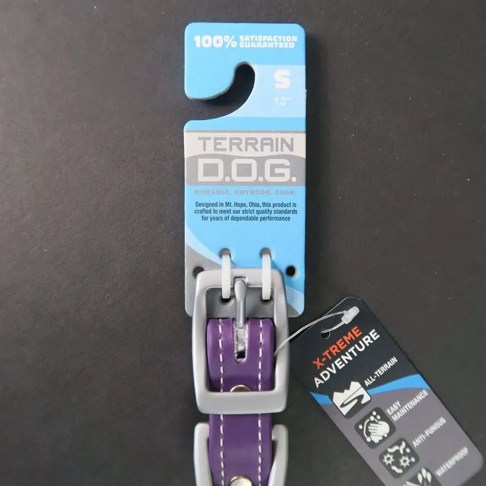 NWT 13” Purple Small Weaver Terrain Dog Brahma Webb Collar D.O.G